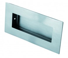 Steelworx 100mm x 50mm Rectangular Flush Pull FPH1000BSS Polished Stainless Steel 12.84