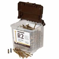 Reisser R2 Wood Screws Yellow Countersunk 5mm x 80mm Tub of 400 - £19.18 INC VAT