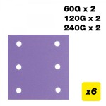 TREND AB/QTR1/M6 115X107 6H QTR SAND PAD 60/120/240 6PK �7.54