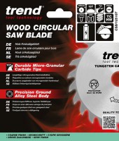 TREND CSB/12518T WOOD SAWBLADE 125X20X18TX1.5 19.49