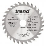 TREND CSB/12530T WOOD SAWBLADE 125X20X30TX1.5 24.36