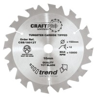 TREND CSB/16012T WOOD SAWBLADE 160X20X12TX1.8 27.29