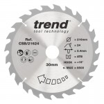 TREND CSB/21624 WOOD SAWBLADE 216X30X24TX2.4 42.38