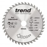 TREND CSB/25040 WOOD SAWBLADE 250X30X40TX2.8 56.52