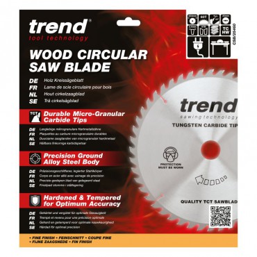 TREND CSB/25460 WOOD SAWBLADE 254X30X60TX2.4