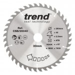 TREND CSB/26040 WOOD SAWBLADE 260X30X40TX2.3 62.35