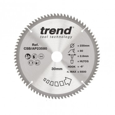 TREND CSB/AP23580 AP SAWBLADE 235X30X80TX2.8