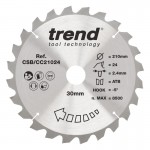 TREND CSB/CC21024 WOOD CC SAWBLADE 210X30X24TX2.4 40.92