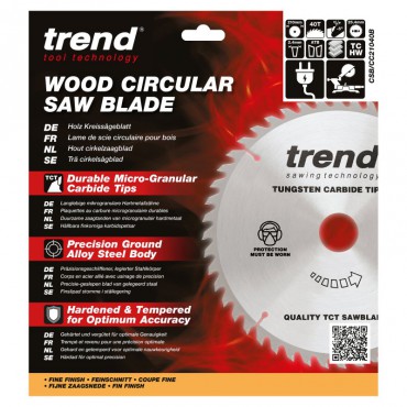 TREND CSB/CC21040B WOOD CC SAWBLADE 210X25.4X40TX2.4