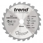 TREND CSB/CC25424 WOOD CC SAWBLADE 254X30X24TX3.0 51.65