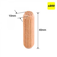 Trend DWL/10X40/200 Dowels 10 x 40mm Pack of 200 7.49