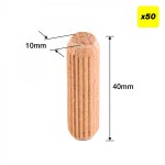 Trend DWL/10X40/50 Dowels 10 x 40mm Pack of 50 2.80