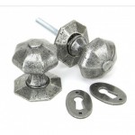 Anvil 33643 Octagonal Mortice or Rim Knob Set Pewter 54.66