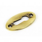 Anvil 83818 Oval Lever Key Escutcheon Aged Brass 9.14