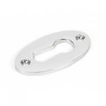 Anvil 90280 Oval Lever Key Escutcheon Polished Chrome 10.05