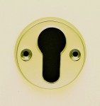 Carlisle Brass Euro Profile Escutcheon Face Fix AA145 Polished Brass 6.96