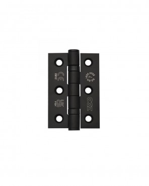 76mm x 50mm Fire Door Ball Bearing Butt Hinge Matt Black