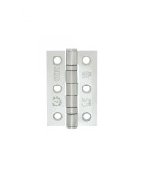 76mm x 50mm Fire Door Ball Bearing Butt Hinge Satin Stainless 2.09