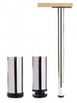 Table Leg 710mm x 60mm Chrome 15.86