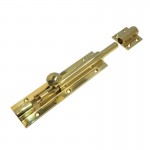 Architectural Barrel Bolt Heavy Duty Fulton & Bray 200mm x 50mm FB75 Polished Brass 48.69