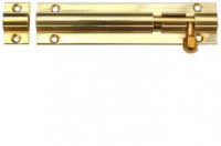 Barrel Bolt 100mm Straight Brass 4.11