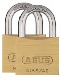 Abus 55/40-TWINS-C 40mm Padlocks Twin Pack Keyed Alike 23.03