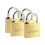 Brass Padlocks 40mm Keyed Alike 4 in Pack Timco P40KA 23.11