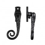 Foxcote Foundries FF83L Monkey Tail Locking Casement Fastener Left Hand Black Antique 8.88