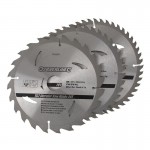 TCT Circular Saw Blades Silverline 200mm Pack of 3 32.52