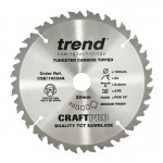 Trend Circular Saw Blade CSB/16024A CraftPro TCT 160mm 24T 20mm 24.57