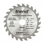 Trend Circular Saw Blade CSB/12024T CraftPro TCT 120mm 24T 20mm 18.70