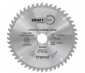 Trend Circular Saw Blade CSB/CC25424T CraftPro TCT Mitre Saw Crosscutting 254mm 24T 30mm Thin 38.05