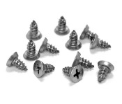 Cubicle Door Woodscrew Fixing Pack 13mm Board T170P Polished Stainless 2.38