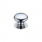 FCH01BCP 32mm Victorian Cupboard Knob Polished Chrome 4.82