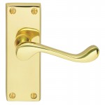 Carlisle Brass Door Handles DL55WCSC Victorian Scroll Bathroom Privacy Latch Satin Chrome 33.56