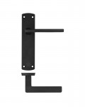 Door Handles Stanza Leon Latch on Backplate Matt Black ZPA012-MB 10.28