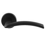 Serozzetta Trenta Door Handles on Rose SZR030MB Matt Black 14.50