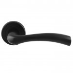 Serozzetta Cinquanta Door Handles on Rose SZR050MB Matt Black 14.50