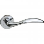 Mediterranean Ancon Door Handles on Rose M-77-CP Polished Chrome 25.14