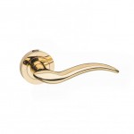 Mediterranean Barcelona Door Handles on Rose M-86-BP Polished Brass Plated 25.14