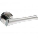 Mediterranean Corsica Door Handle on Rose M-60-SN Satin Nickel 27.76