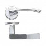 Zoo Door Handles Toledo Lever on Push on Rose Satin Chrome 19.89