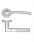 Door Handles Stanza Andorra Lever on Round Rose Satin Chrome ZPA100-SC 12.96