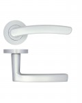 Door Handles Stanza Santiago Lever on Round Rose Satin Chrome ZPA020-SC 11.85