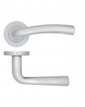 Door Handles Stanza Seville Lever on Round Rose Satin Chrome ZPA050-SC 11.68