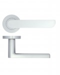 Door Handles Stanza Valencia Lever on Round Rose Satin Chrome ZPA040-SC 12.45