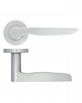 Door Handles Stanza Vigo Lever on Round Rose Satin Chrome ZPA080-SC 12.09