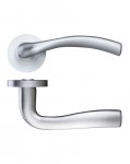 Door Handles Stanza Siena Lever on Screw on Rose Satin Chrome ZPZ050SC 15.51