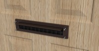 Stormguard Brush Letter Plate Draught Excluder with Flap Brown 9.84