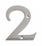 75mm Door Number 2 Satin Chrome 4.32